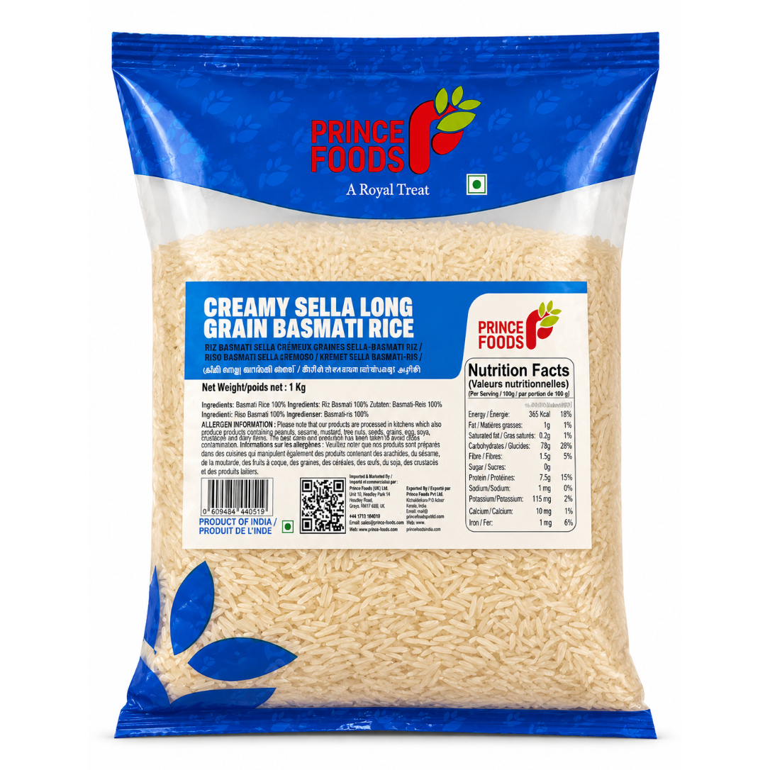 Creamy Sella Long Grain Basmati Rice 1kg