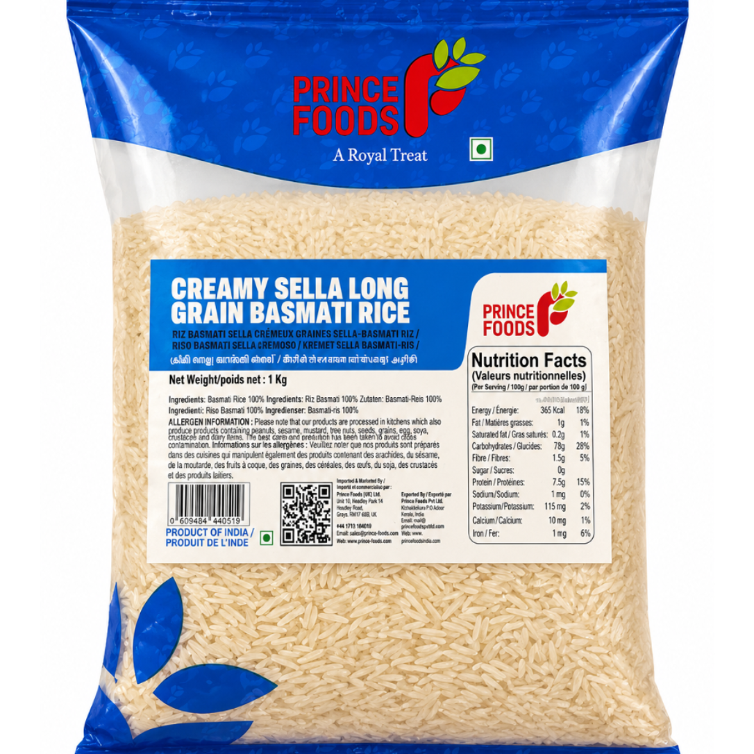 Creamy Sella Long Grain Basmati Rice 1kg