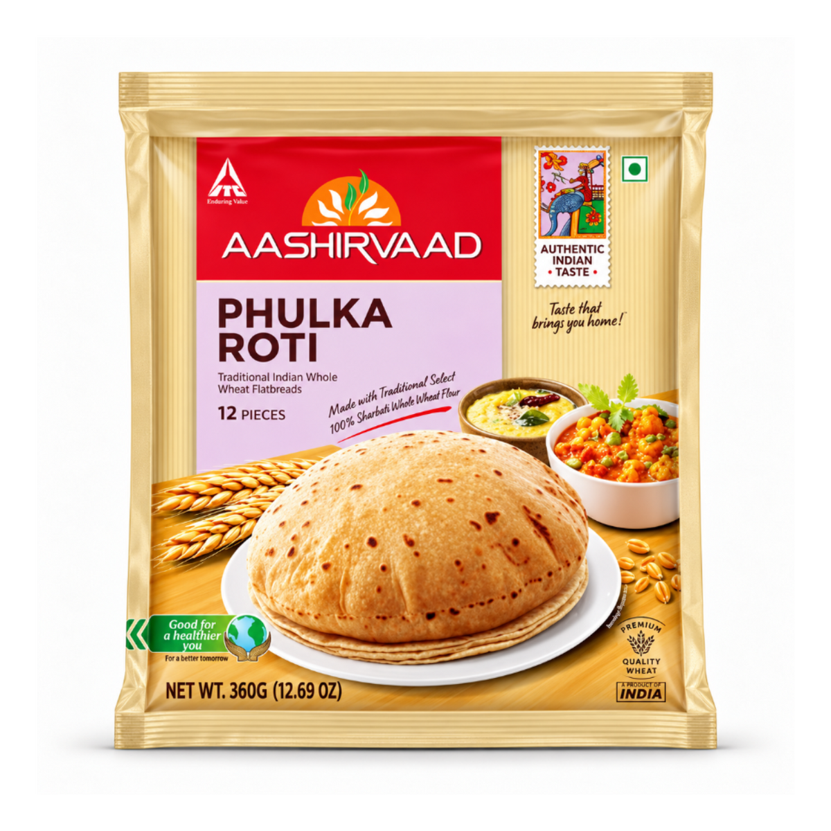 AASHIRVAAD PHULKA ROTI Frozen360g