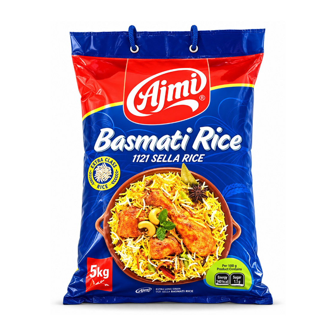 AJMI BASMATI RICE 1121 SELLA 5 KG