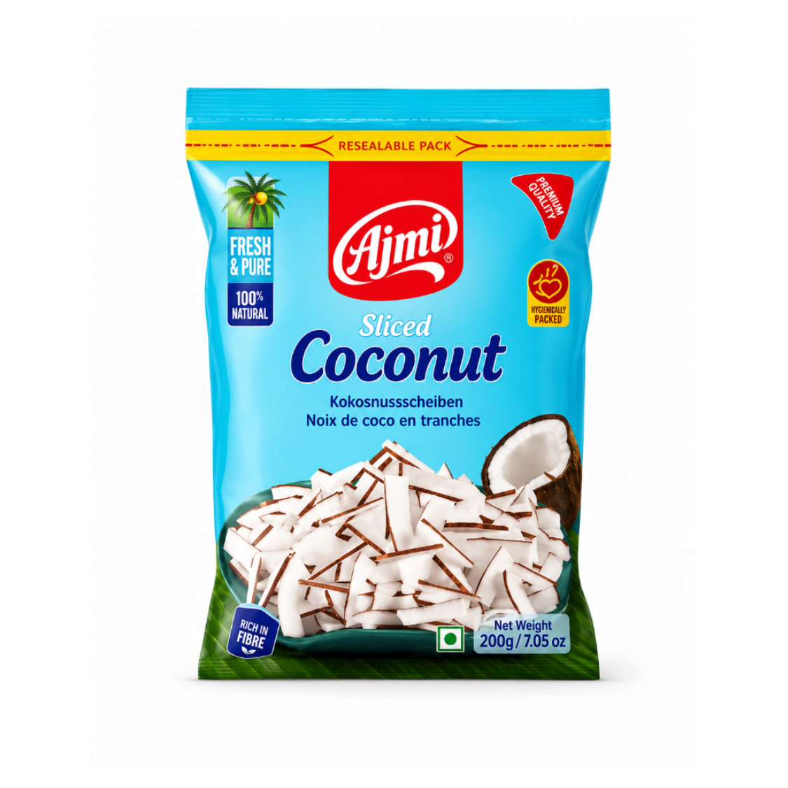 Ajmi Sliced Coconut 400g