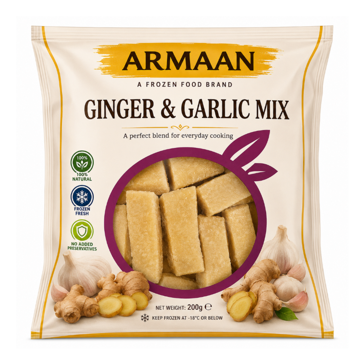 Armaan Garlic + Ginger Mix Cubes 400g