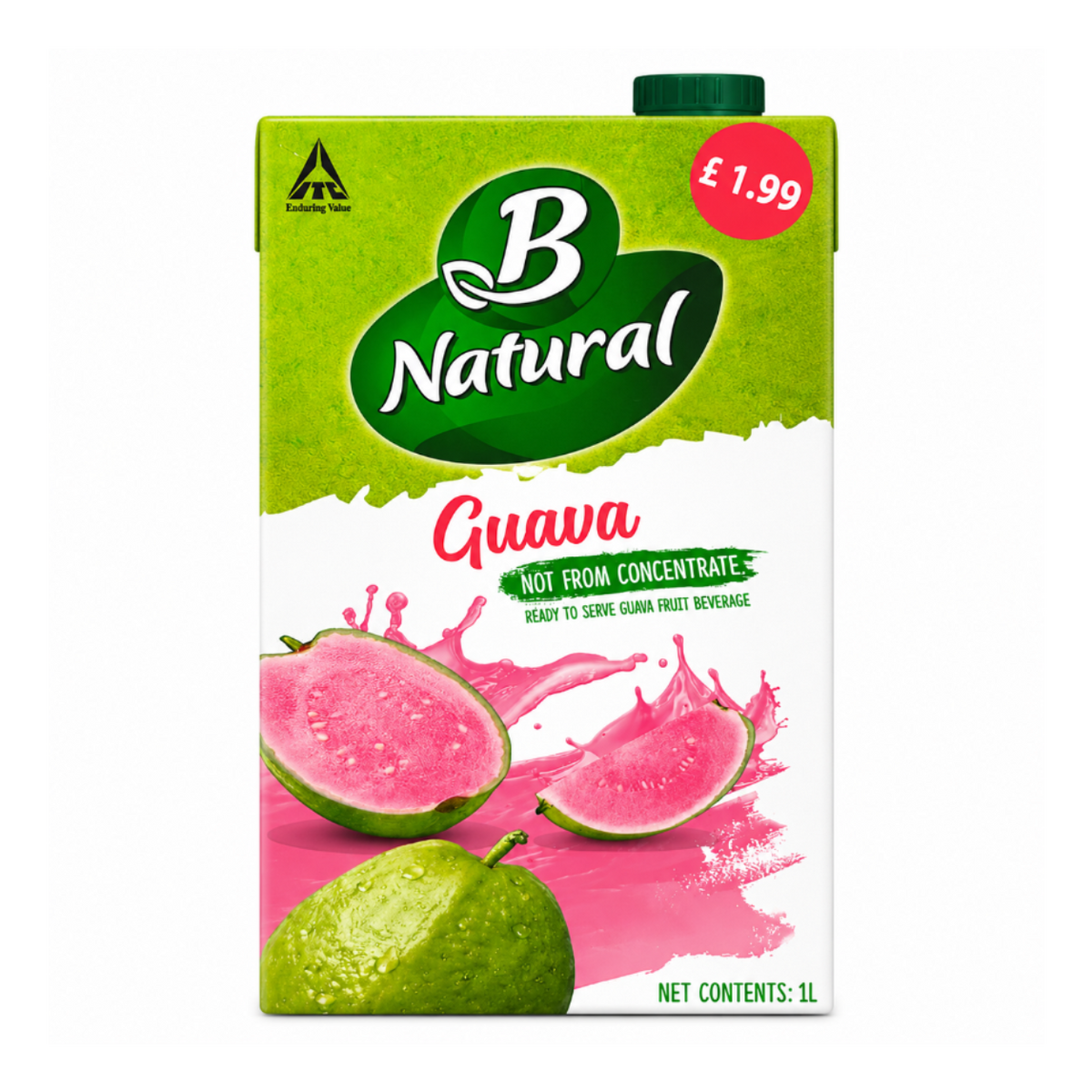 B-NATURAL GUAVA FRUIT JUICE 1ltr