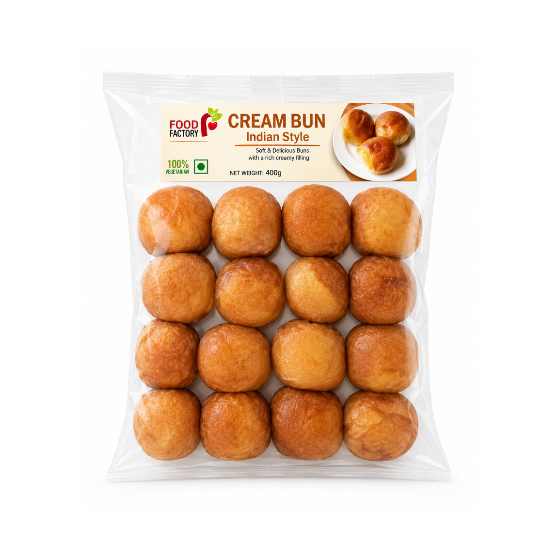 Prince Foods Cream Bun 1kg
