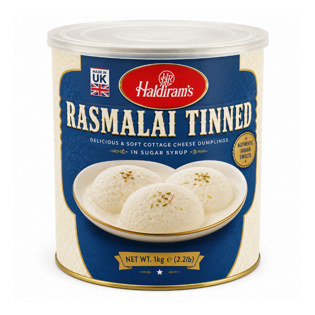 Haldirams Rasmalai Tin - 1kg