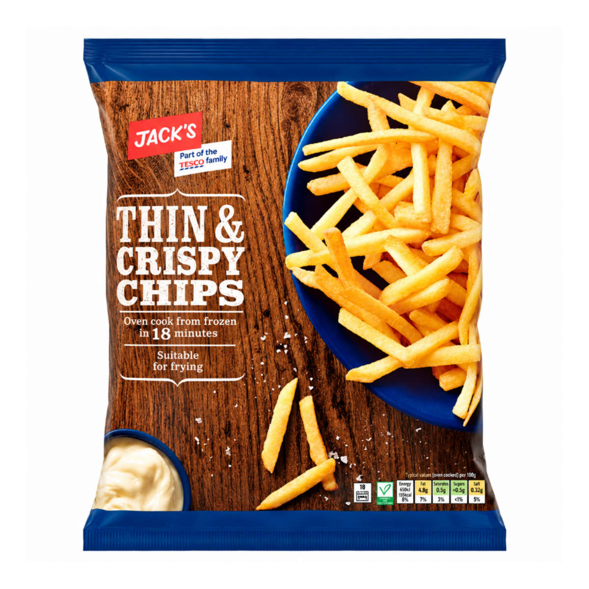 Jacks Thin & Crispy Chips 750g