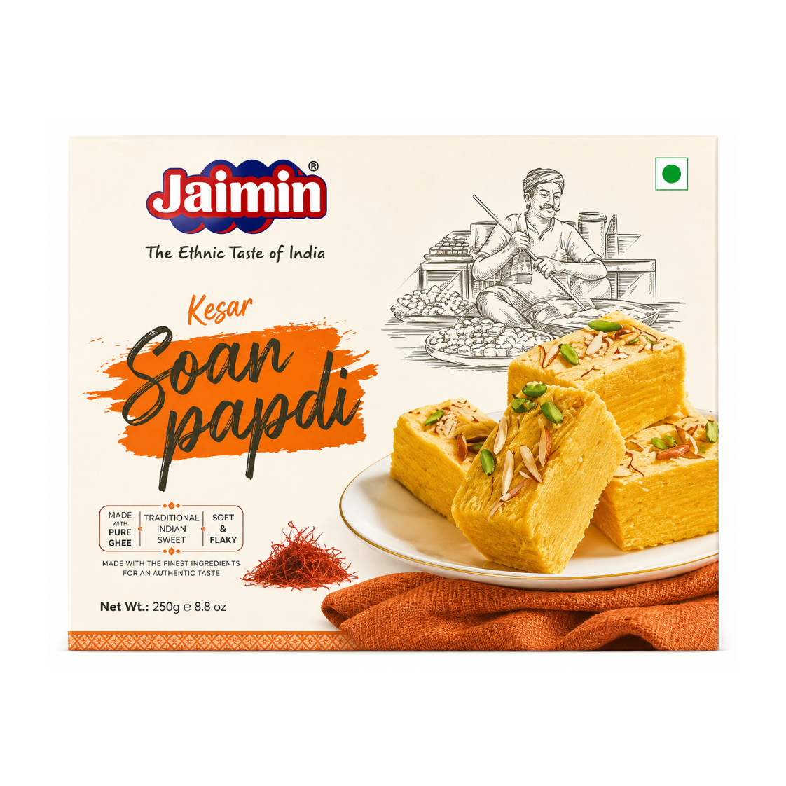 Jaimin Kesar Soan Papdi 250g
