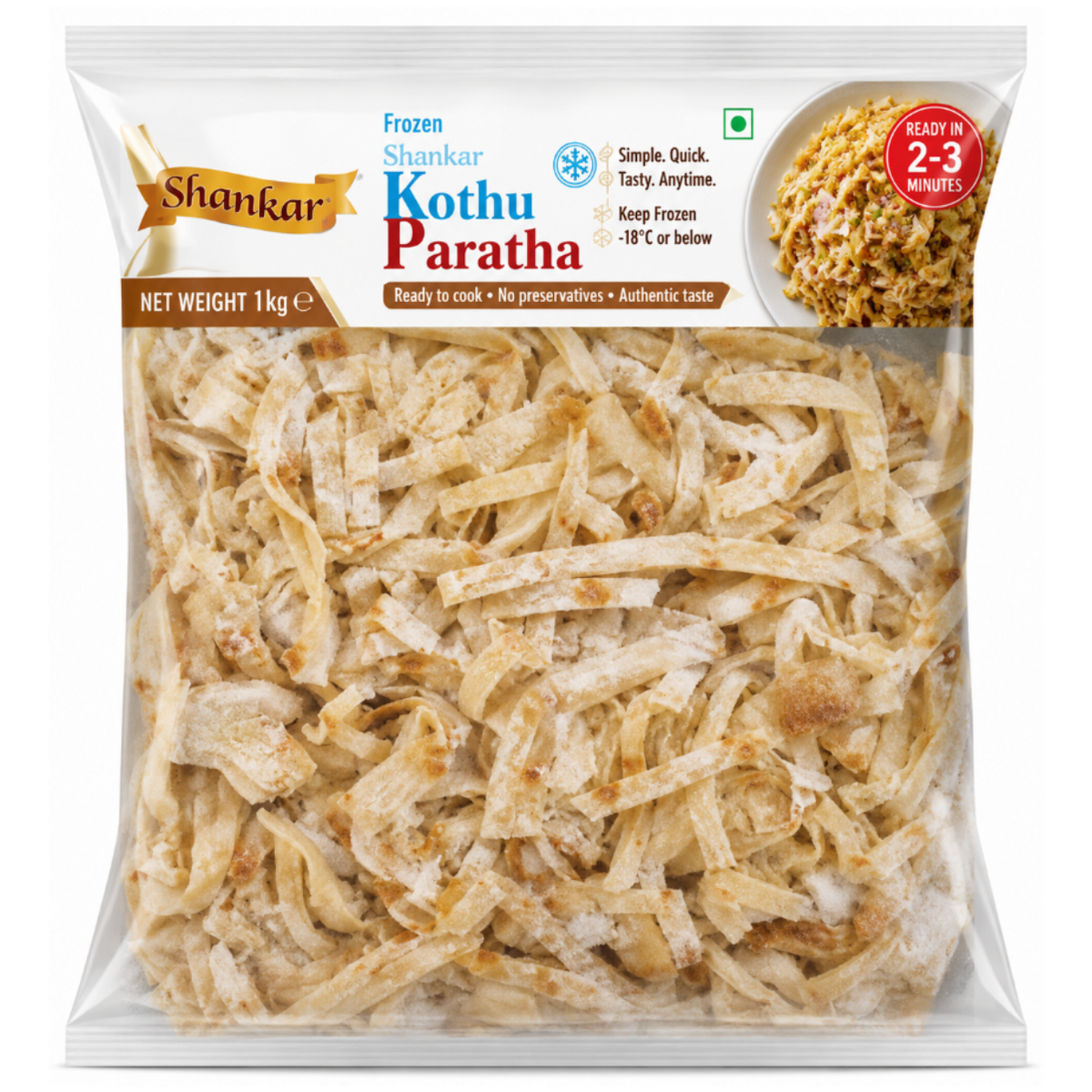 FROZEN-SHANKAR KOTHU PARATHA