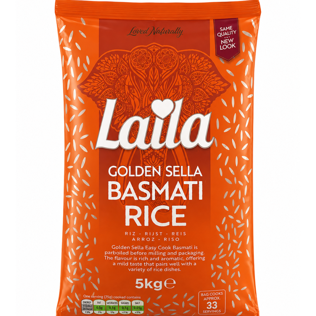Laila Golden Sella Basmati Rice 5kg