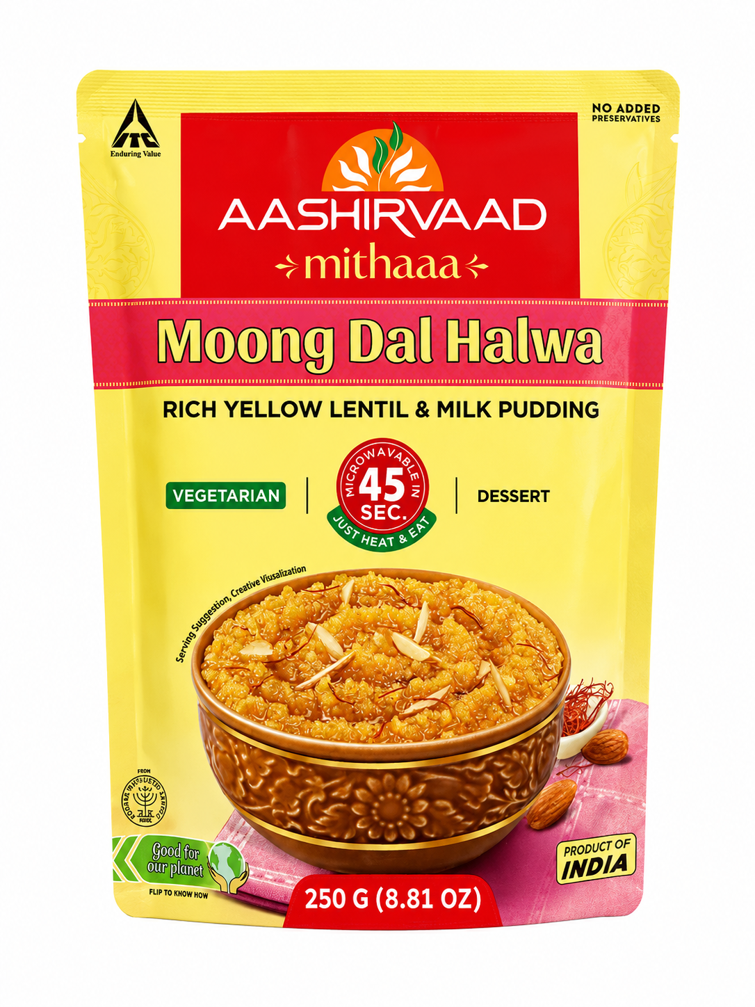 READY TO EAT-AASHIRVAAD MOONG DAAL HALWA 250g