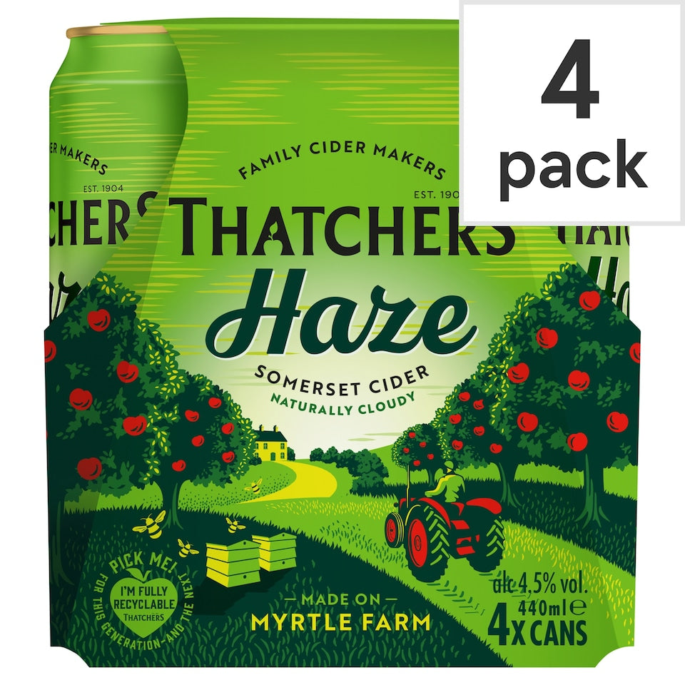 Thatchers Haze Somerset Cider 4 X 440ml