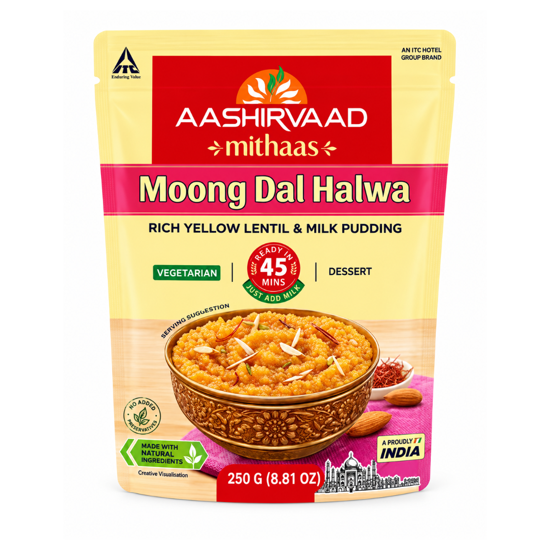 READY TO EAT-AASHIRVAAD MOONG DAAL HALWA 250g