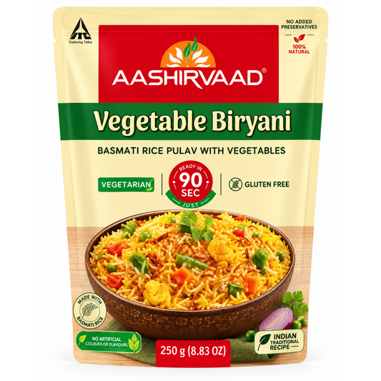 READY TO EAT-AASHIRVAAD VEGETABLE BIRYANI 250g