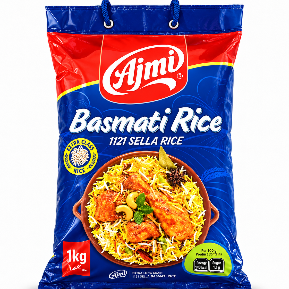 AJMI BASMATI RICE 1121 SELLA 1Kg