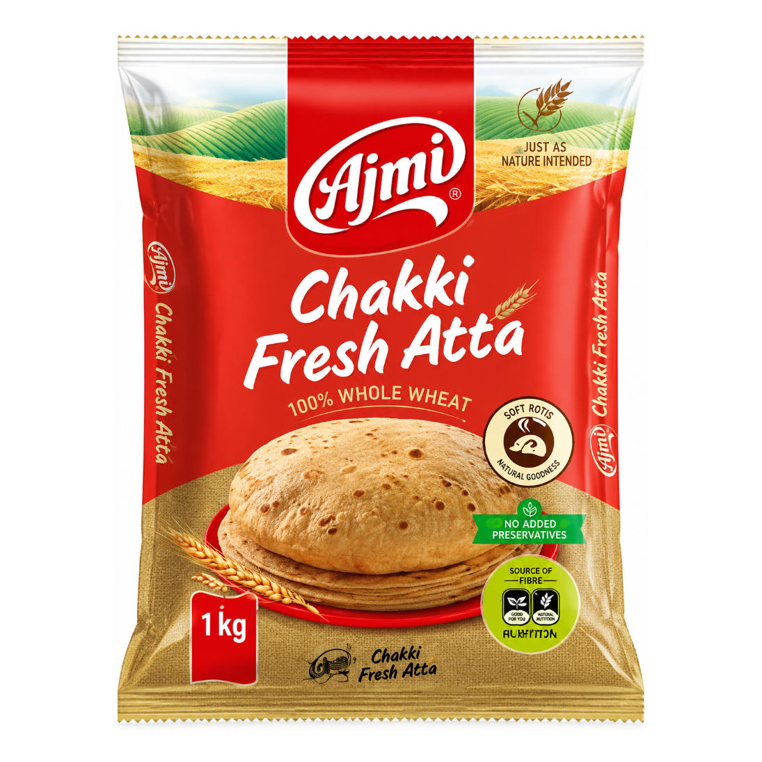 Ajmi Chakki Fresh Atta 1kg