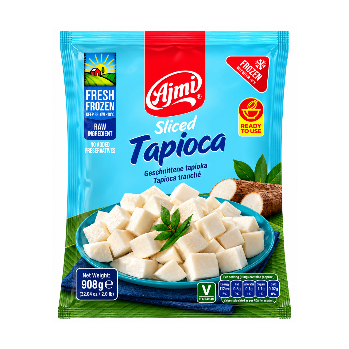 Ajmi Tapioca Sliced 908g
