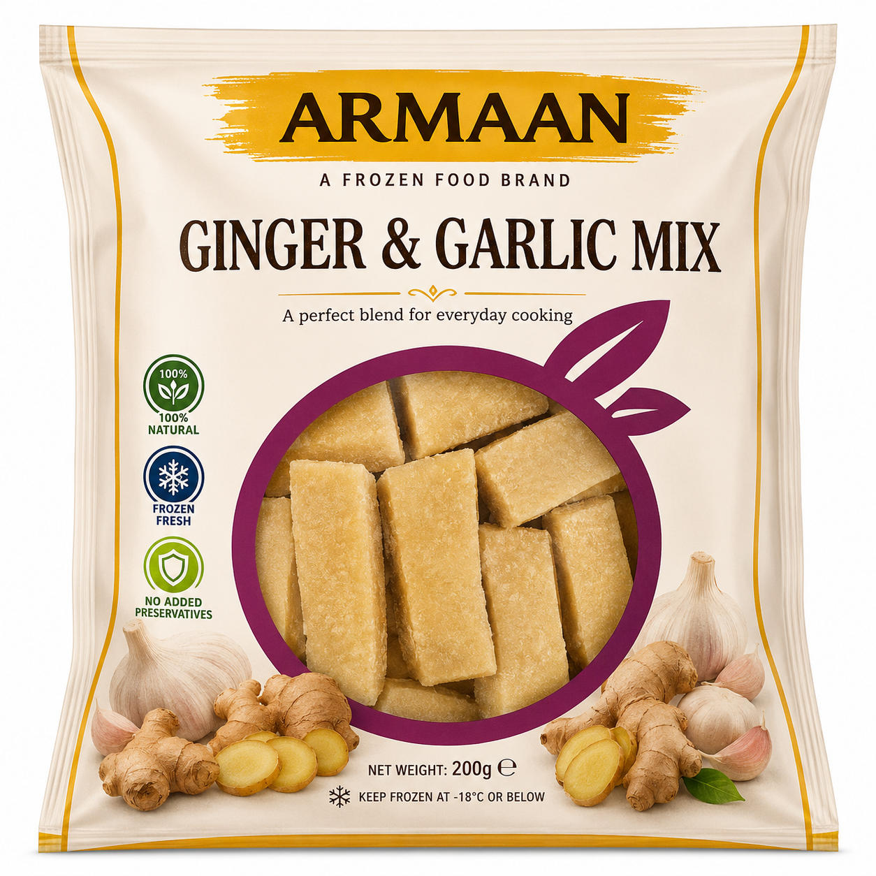 Armaan Garlic + Ginger Mix Cubes 400g