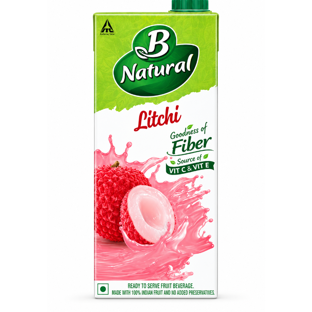 B-NATURAL LITCHI FRUIT JUICE-1L