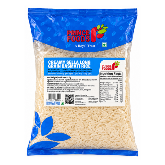 Creamy Sella Long Grain Basmati Rice 1kg