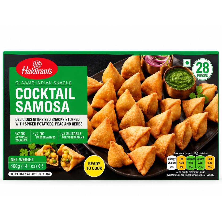 Haldirams Cocktail Samosa Vegan 28 Pcs
