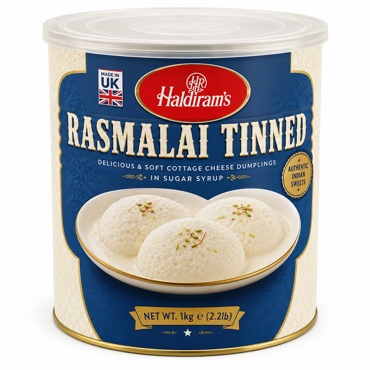Haldirams Rasmalai Tin - 1kg