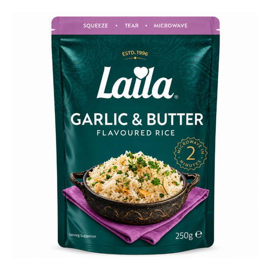 Laila Garlic & Butter Microwave Rice 250g