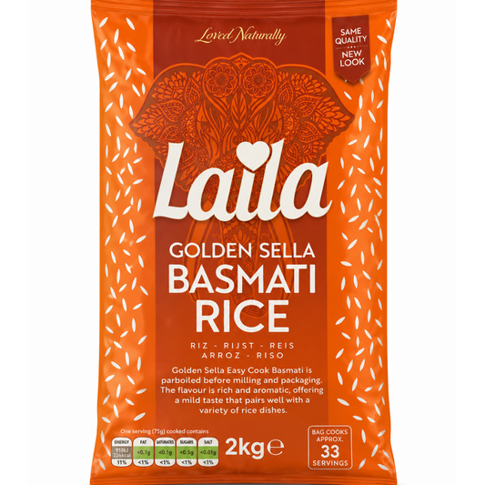 Laila Golden Sella Basmati Rice 2kg