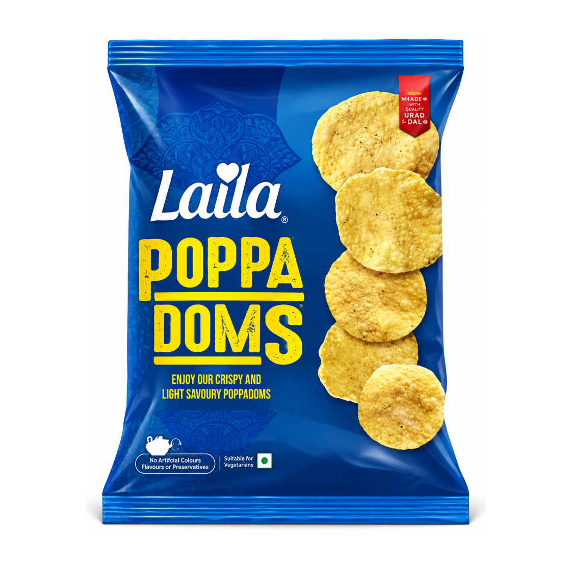 Laila Plain Mini Poppadoms 75g