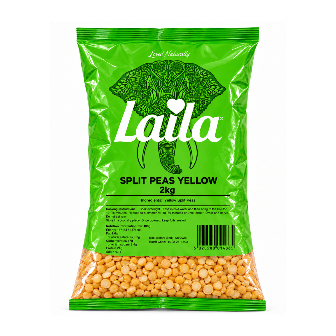 Laila Split Peas Yellow 2kg