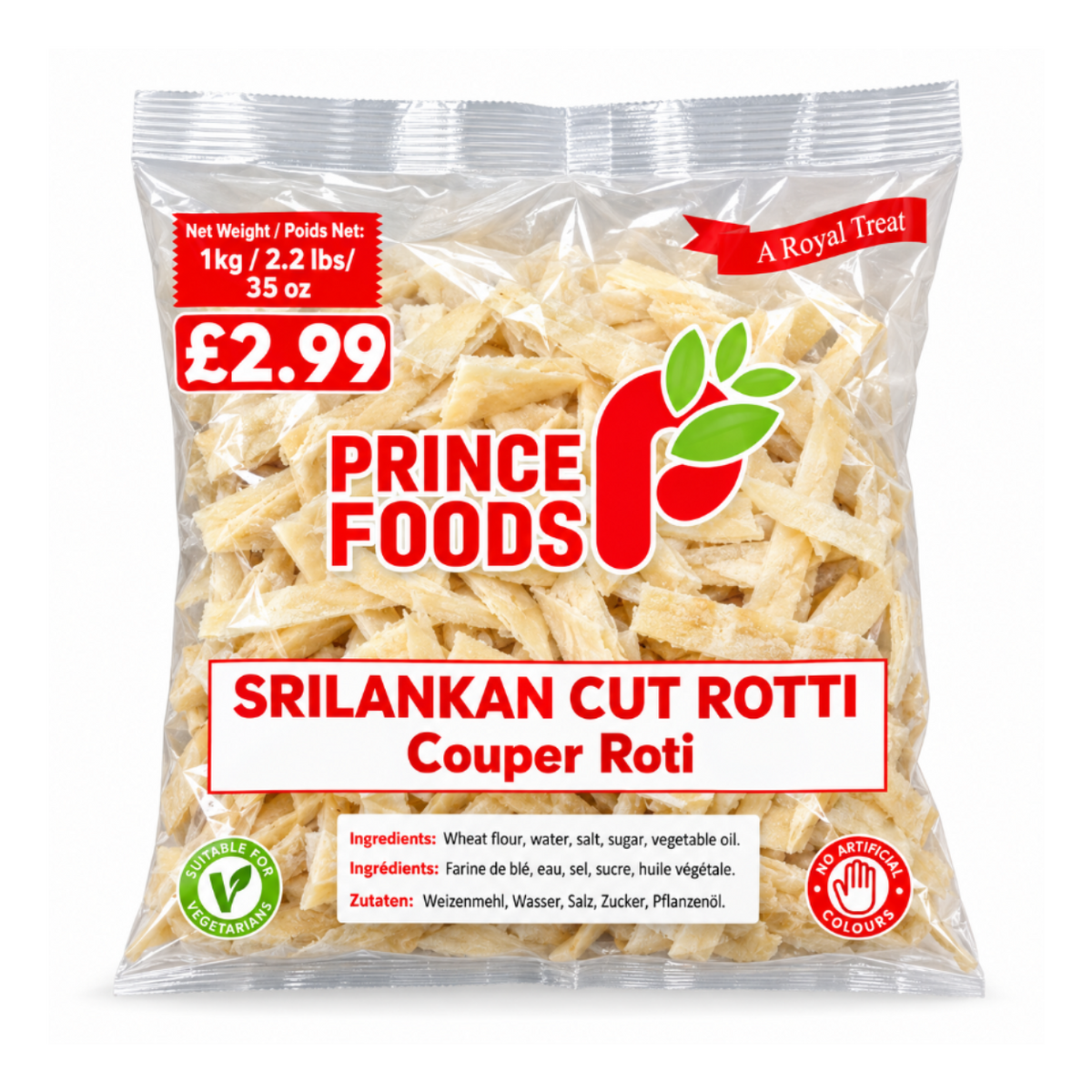 Prince Foods Srilankan Cut Roti 1kg