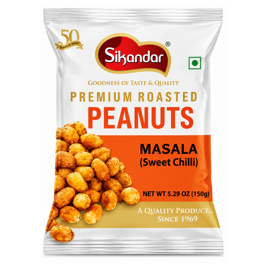 Sikander Roasted Peanuts Spicy Masala Sweet Chilli